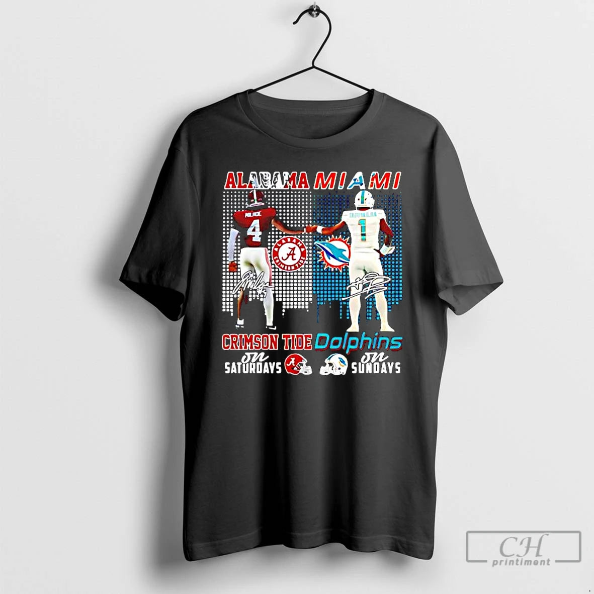 Classic Alabama Miami Players First Bump Signature T-Shirts, Hoodie, Sweatshirt | PureTeeCo.com