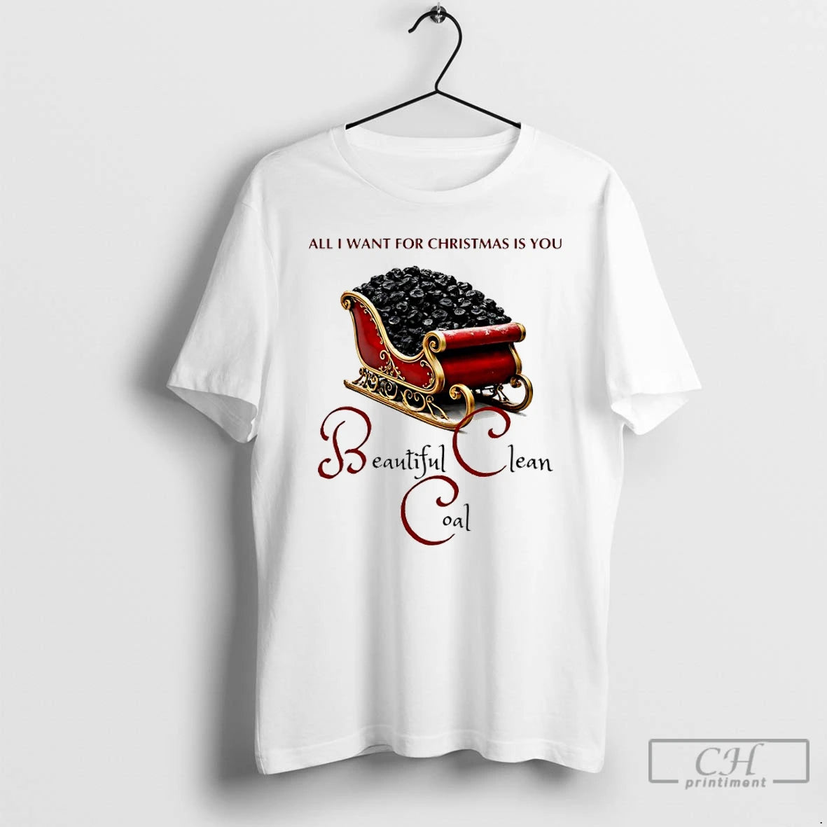 Classic All I Want For Christmas Is You Beautiful Clean Coal T-Shirts, Hoodie, Sweatshirt | PureTeeCo.com
