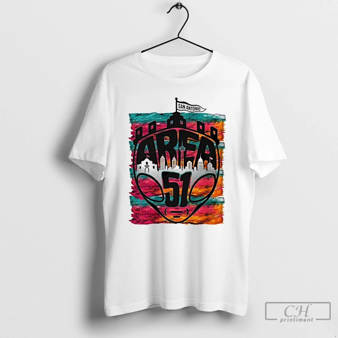 Classic Area 51 Fiesta Spurs Victor Wembanyama San Antonio Spurs Nba Colorful 2026 T Shirts