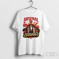 Classic Arsenal Premier League Champions 2025 26 Retro Football Graphic