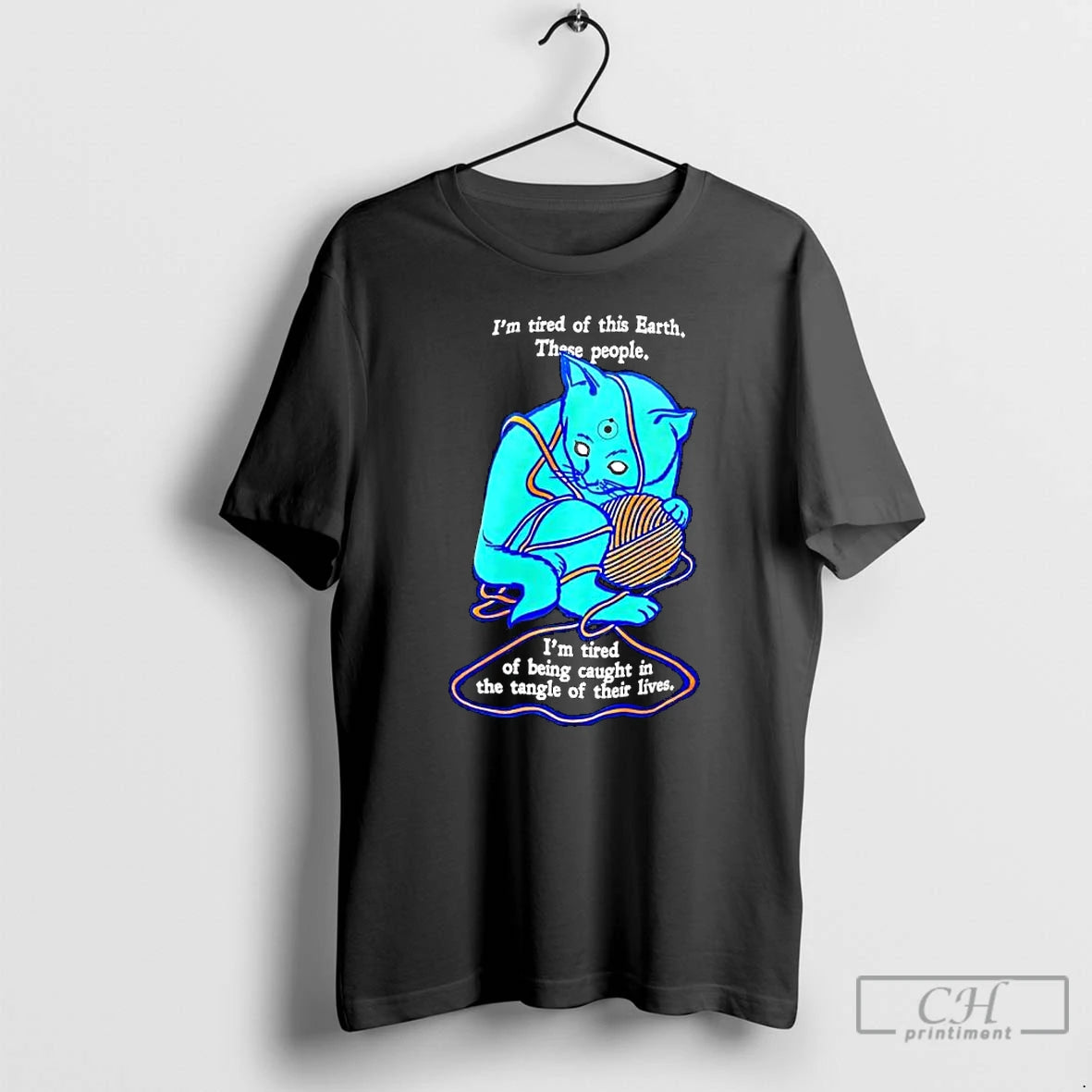 Classic Atomic Cat Im Tired Of This Earth These People T-Shirts, Hoodie, Sweatshirt | PureTeeCo.com