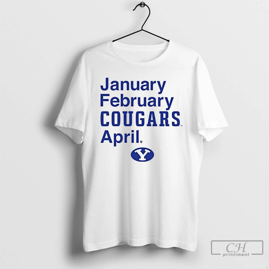 Classic Byu Basketball January February Cougars April T-Shirts, Hoodie, Sweatshirt | PureTeeCo.com