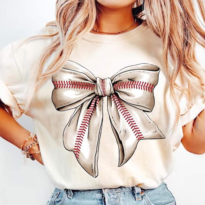 Classic Baseball Coquette Tee With Vintage Bow, Mom Surprise Gift, Mother's Day Outfit Hoodie, Sweatshirt | PureTeeCo.com