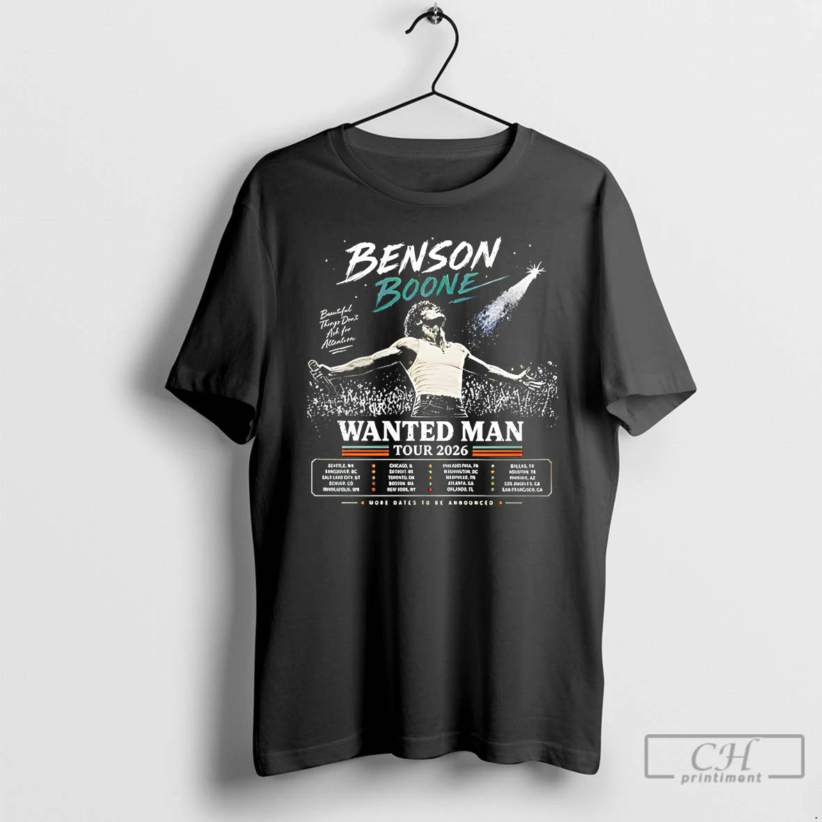 Classic Benson Boone Wanted Man World Tour 2026 Vintage