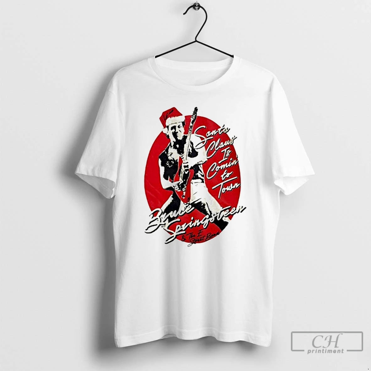 Classic Bruce Springsteen Santa Claus Is Coming To Town Christmas T-Shirts, Hoodie, Sweatshirt | PureTeeCo.com