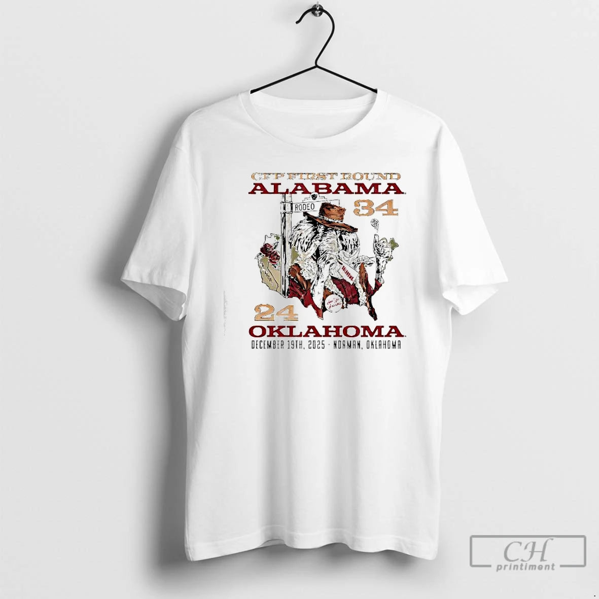 Classic Cfp First Round Alabama Oklahoma December 19th 2025 Norman Oklahoma T-Shirts, Hoodie, Sweatshirt | PureTeeCo.com