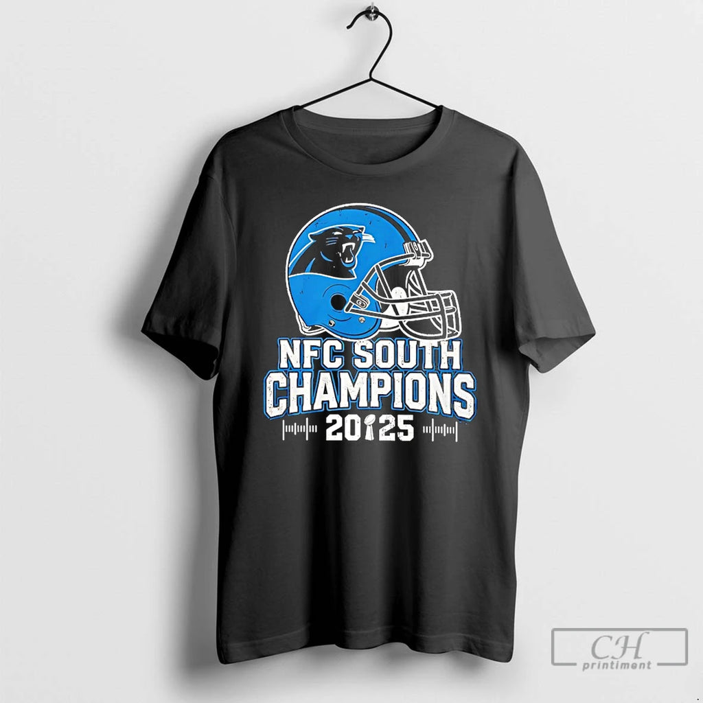 Classic Carolina Panthers Nfc South 2025 Champions Helmet T-Shirts, Hoodie, Sweatshirt | PureTeeCo.com