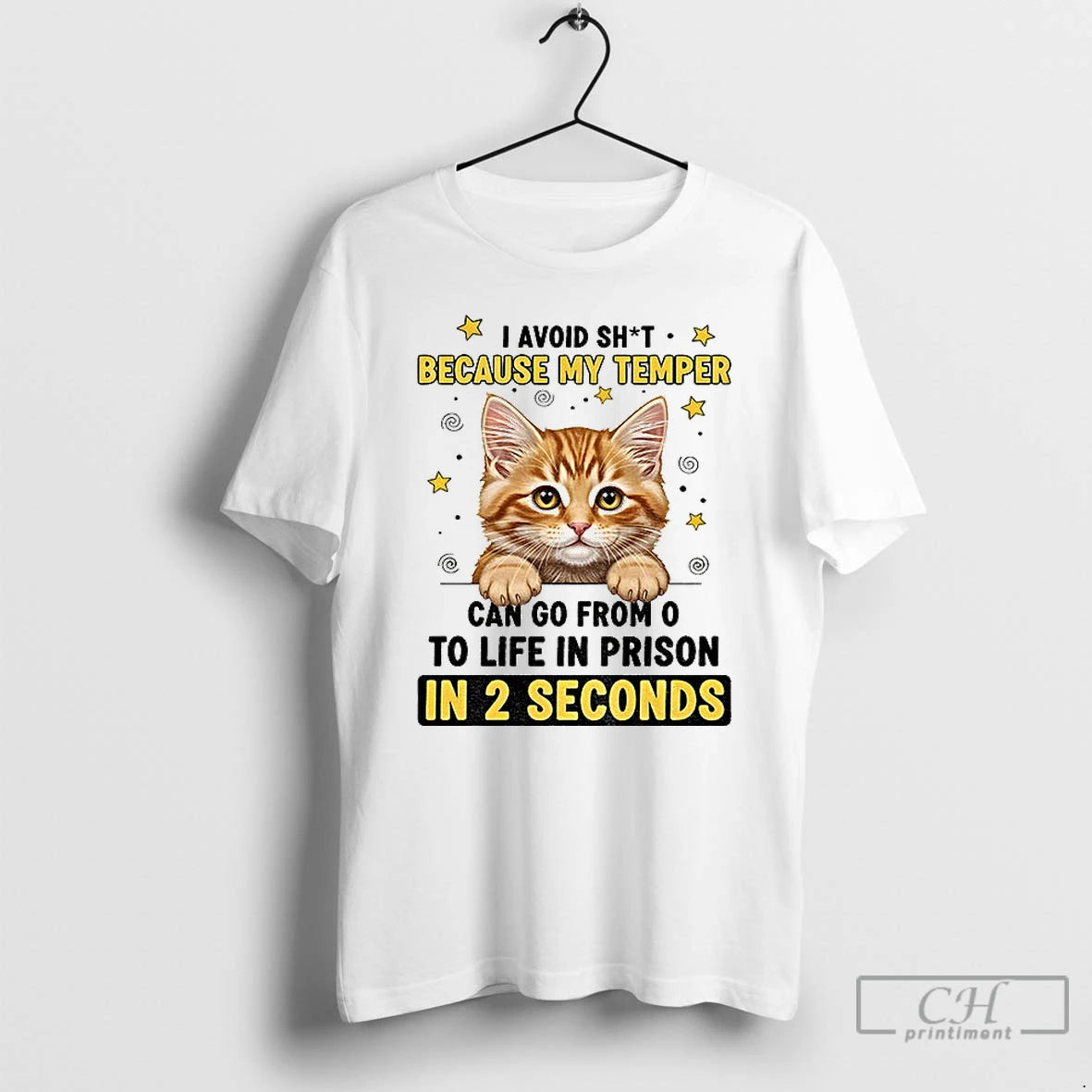 Classic Cat I Avoid Shit Because My Temper Can Go From O To Life In T-Shirts, Hoodie, Sweatshirt | PureTeeCo.com