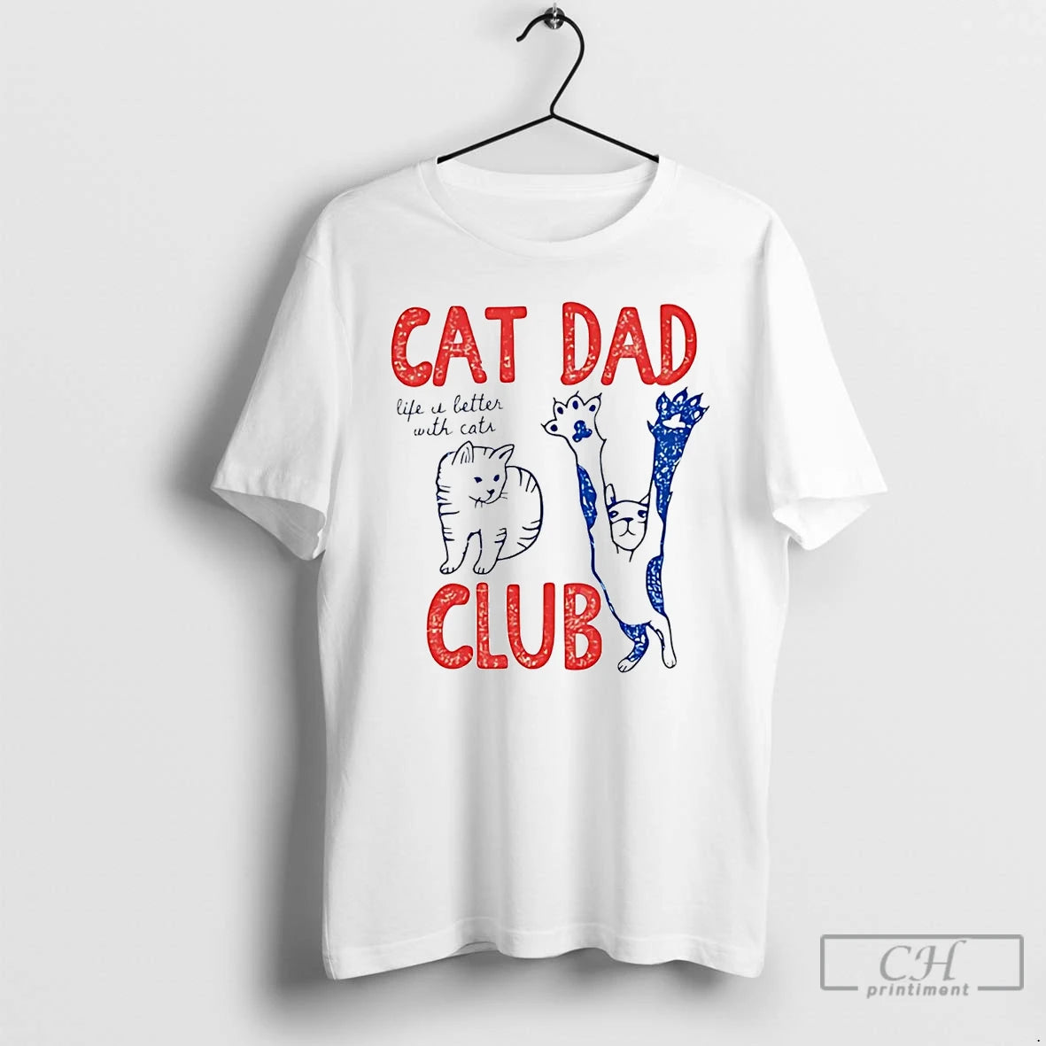Classic Cat Dad Club Life Is Better With Cats T-Shirts, Hoodie, Sweatshirt | PureTeeCo.com
