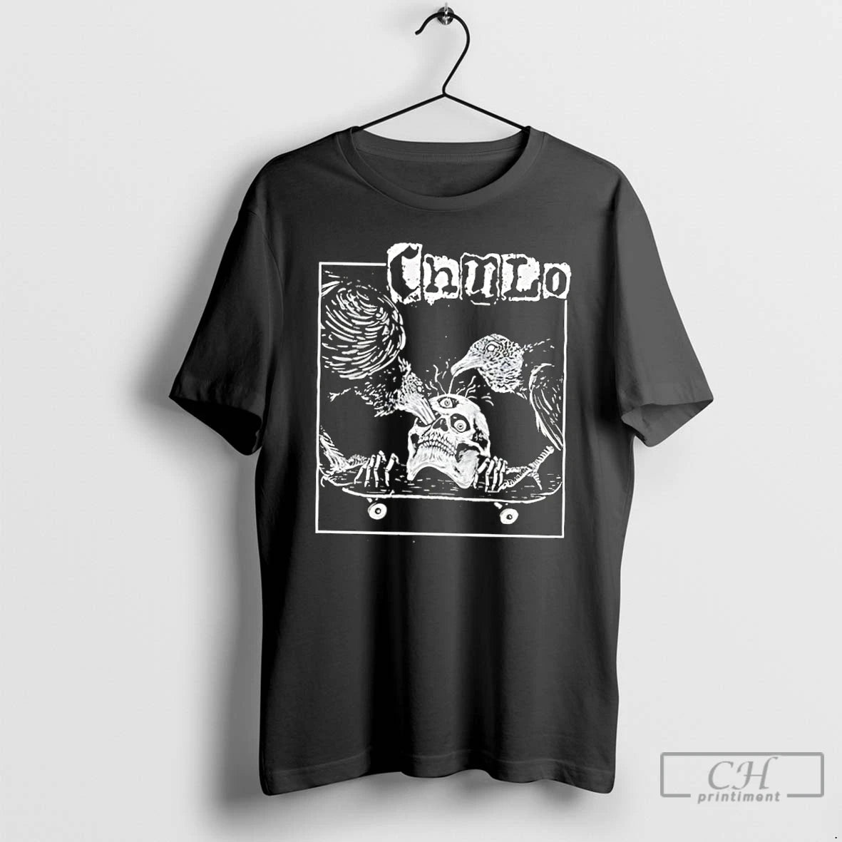Classic Chaudo Skull Ravens Retro T-Shirts, Hoodie, Sweatshirt | PureTeeCo.com