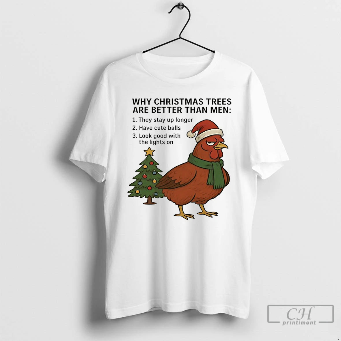 Classic Chicken Santa Why Christmas Tree Are Better Than Men T-Shirts, Hoodie, Sweatshirt | PureTeeCo.com