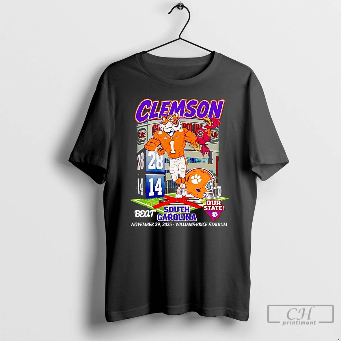 Classic Clemson Tigers Beat South Carolina 2025 Our State Mascot T-Shirts, Hoodie, Sweatshirt | PureTeeCo.com