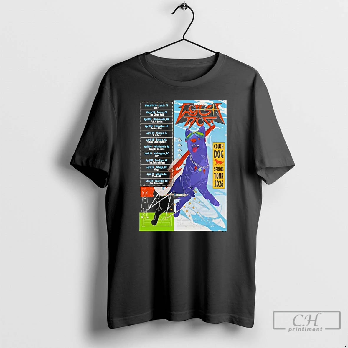Classic Couch Dog Spring Tour 2026 T-Shirts, Hoodie, Sweatshirt | PureTeeCo.com