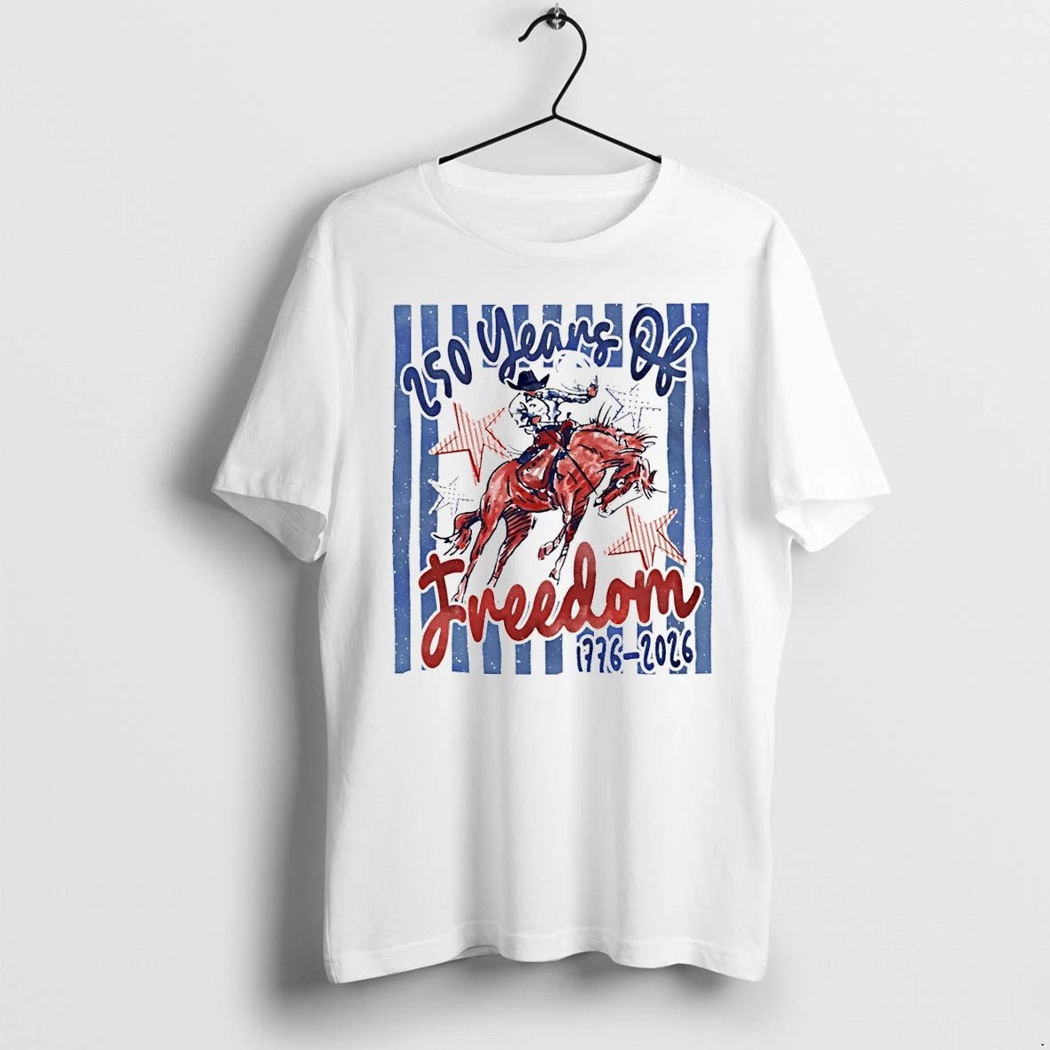 Classic Cowboy 250 Years Of Freedom 1776 2026 Shirts Sweater