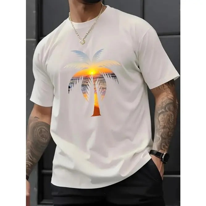 Classic Crew Neck Cotton T-Shirt for Men - Soft, Breathable, and Comfortable for Summer