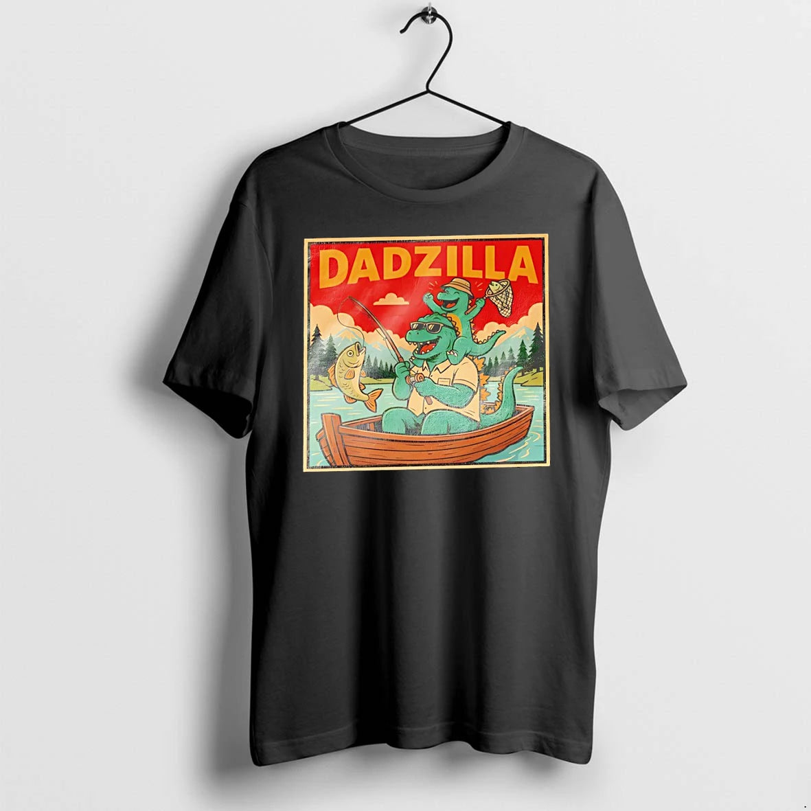 Classic Dadzilla Fishing Fathers Day Graphic Shirts Sweater