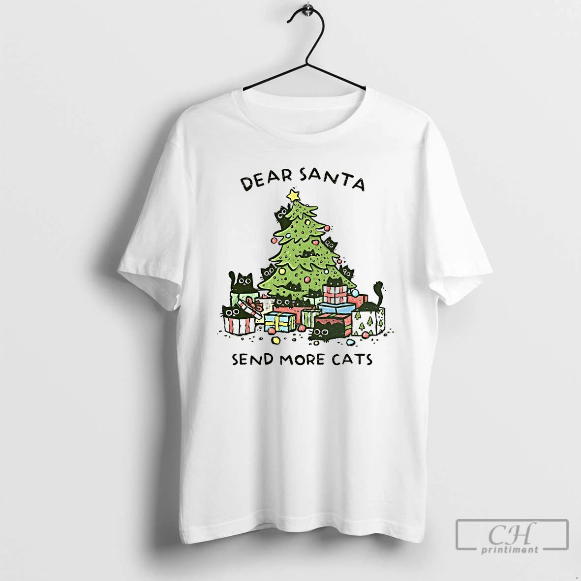 Classic Dear Santa Send More Cats T-Shirts, Hoodie, Sweatshirt | PureTeeCo.com