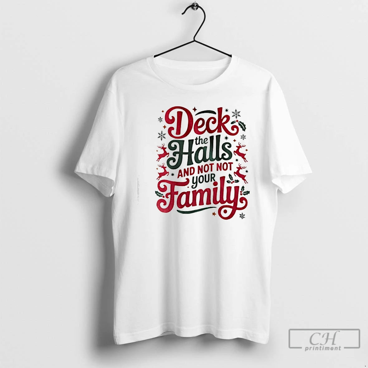 Classic Deck The Halls And Not Your Family Christmas T-Shirts, Hoodie, Sweatshirt | PureTeeCo.com