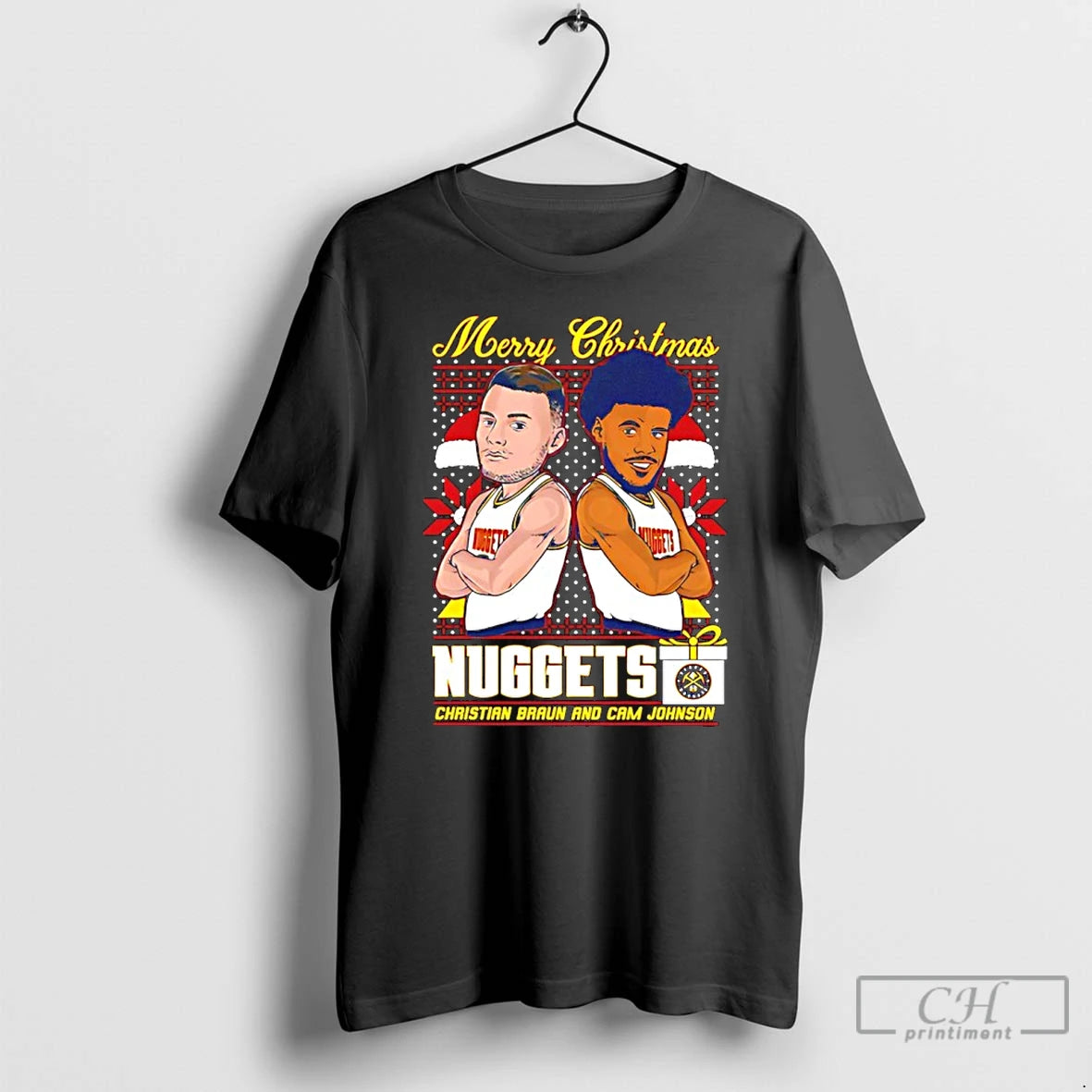 Classic Denver Nuggets Christian Braun And Cam Johnson Merry Christmas T-Shirts, Hoodie, Sweatshirt | PureTeeCo.com