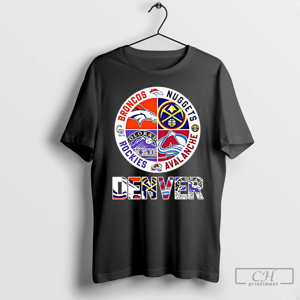 Classic Denver Teams Based Broncos X Nuggets X Rockies X Avalanche Major T Shirts Sweater Hoodie, Sweatshirt | PureTeeCo.com