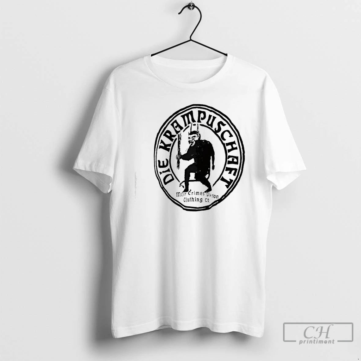 Classic Die Krampuschaft More Crimes Please Clothing Co Logo T-Shirts, Hoodie, Sweatshirt | PureTeeCo.com