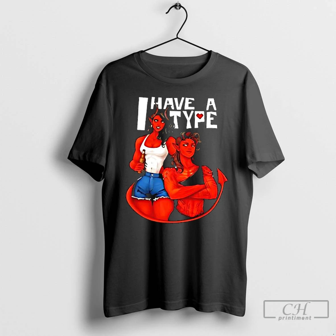 Classic Dispatch Malevola And Karlach I Have A Type T-Shirts, Hoodie, Sweatshirt | PureTeeCo.com