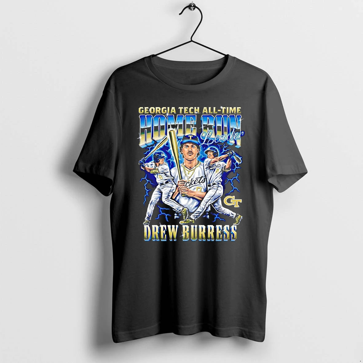 Classic Drew Burress Hr King Georgia Tech Baseball Shirts Sweater
