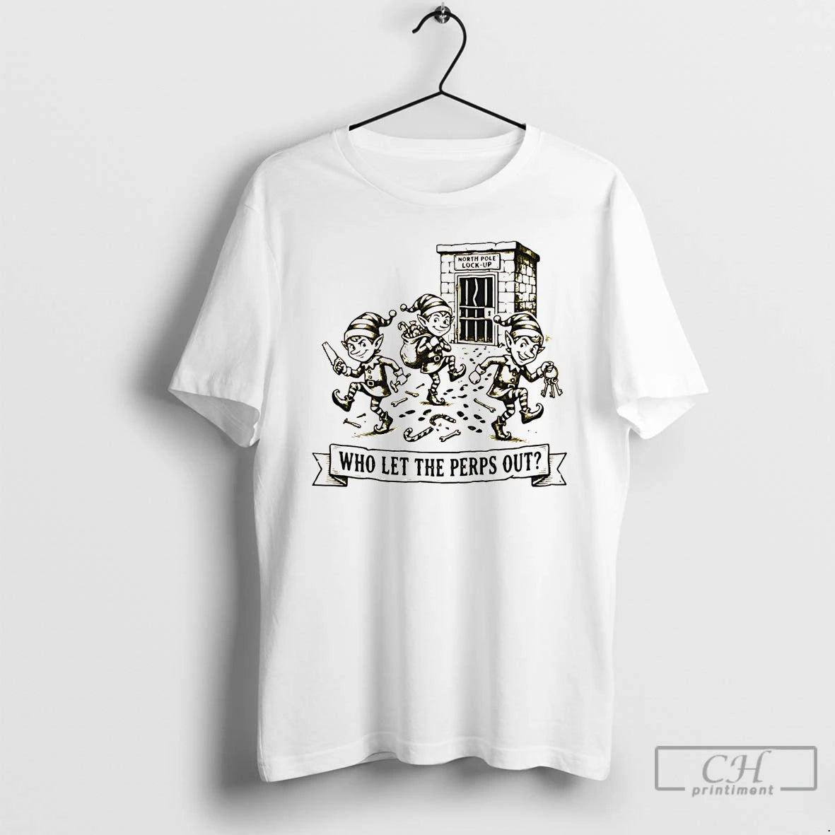 Classic Elf Who Let The Perps Out Christmas T-Shirts, Hoodie, Sweatshirt | PureTeeCo.com
