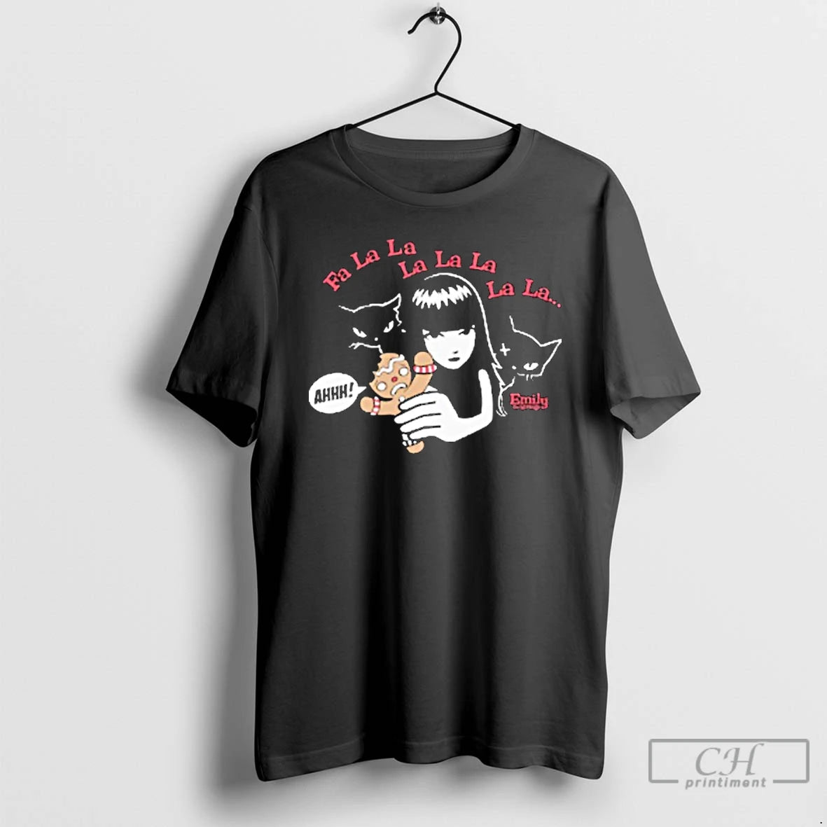 Classic Emily The Strange Strangerous Fa La Ahhh Gingerbread Christmas T-Shirts, Hoodie, Sweatshirt | PureTeeCo.com