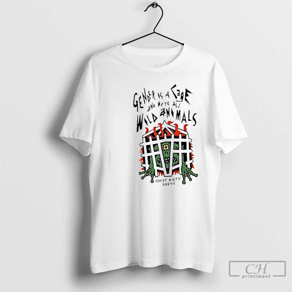 Classic Ender Is A Cage And Were All Wild Animals Cheap Dirty Horse T Shirts Hoodie, Sweatshirt | PureTeeCo.com