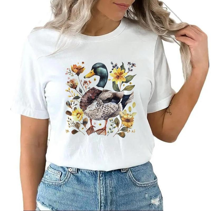 Classic Floral Mallard Duck Hunting Sweatshirt - National Hunting Day Apparel T-shirt Hoodie Unisex Cotton Womenswear...