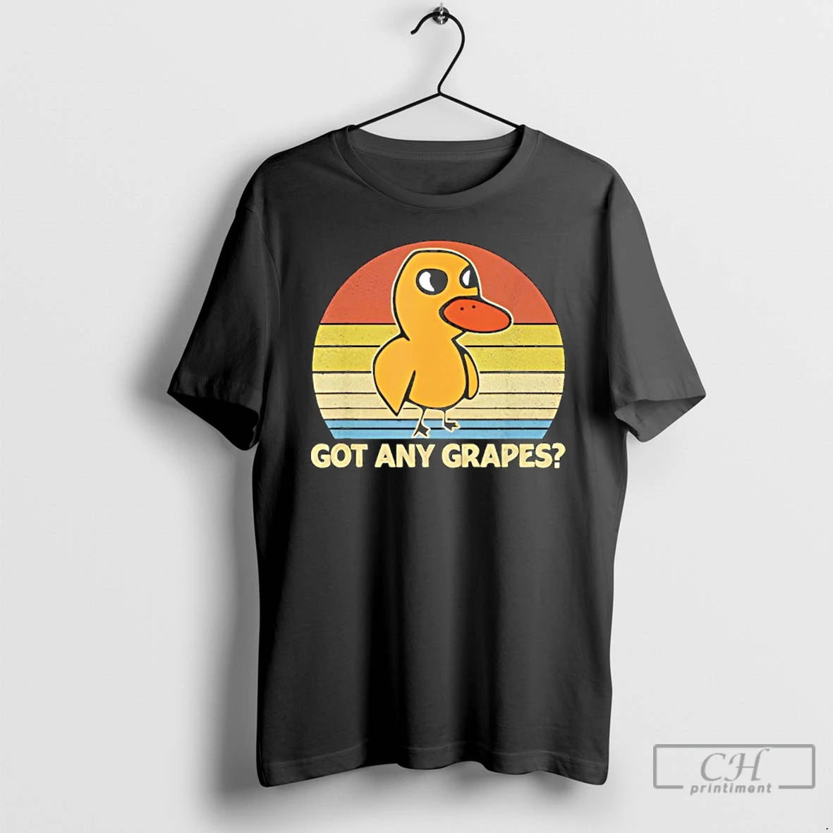 Classic Funny Duck Got Any Grapes Graphic Summer Humor Duck Meme T-Shirts, Hoodie, Sweatshirt | PureTeeCo.com