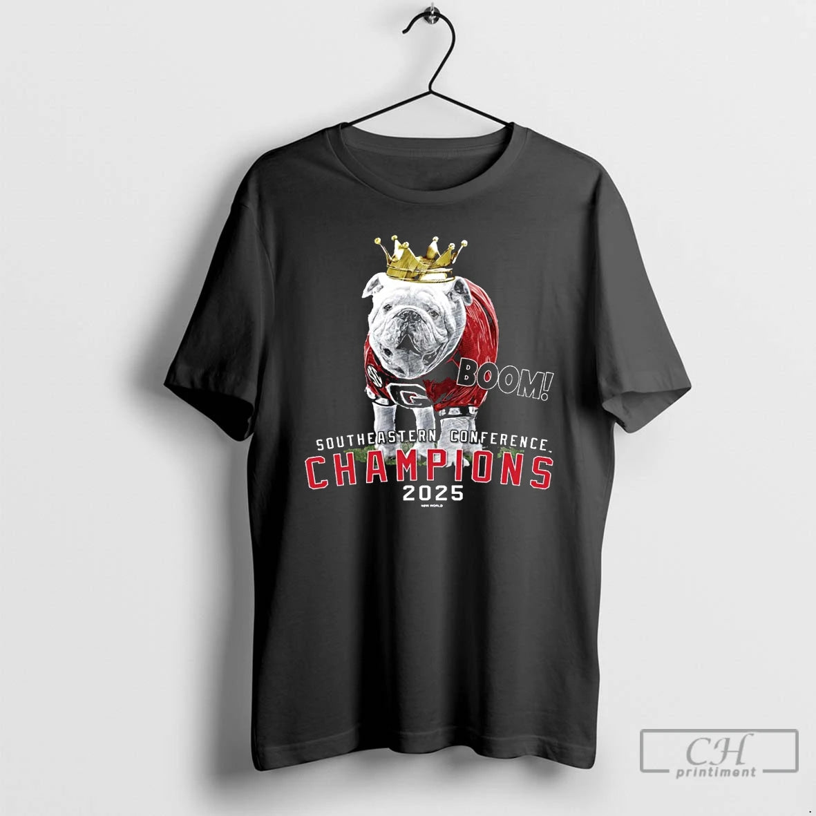 Classic Georgia Bulldogs 2025 Sec Champions Mascot Crown T-Shirts, Hoodie, Sweatshirt | PureTeeCo.com