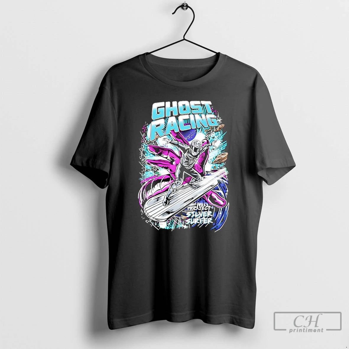 Classic Ghostracing Project Silver Surfer The Destroyer Of Planets T-Shirts, Hoodie, Sweatshirt | PureTeeCo.com