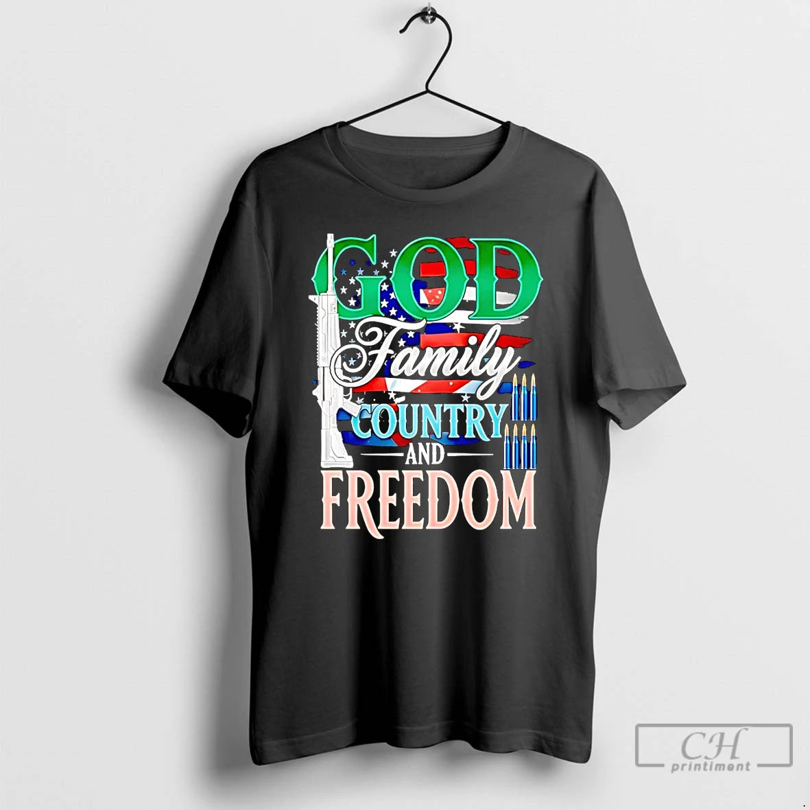 Classic God Family Country And Freedom American Flag T-Shirts, Hoodie, Sweatshirt | PureTeeCo.com