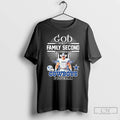 Classic God First Family Second Then Dallas Cowboys Football Mascot T-Shirts, Hoodie, Sweatshirt | PureTeeCo.com