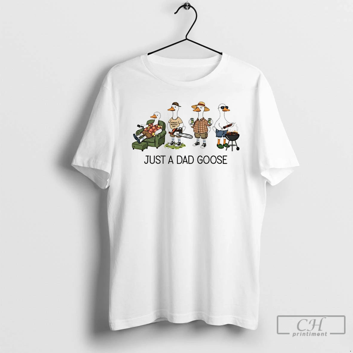 Classic Goose Dad Silly Goose Just A Dad Goose Worlds Okayest Dad T Shirts Sweater