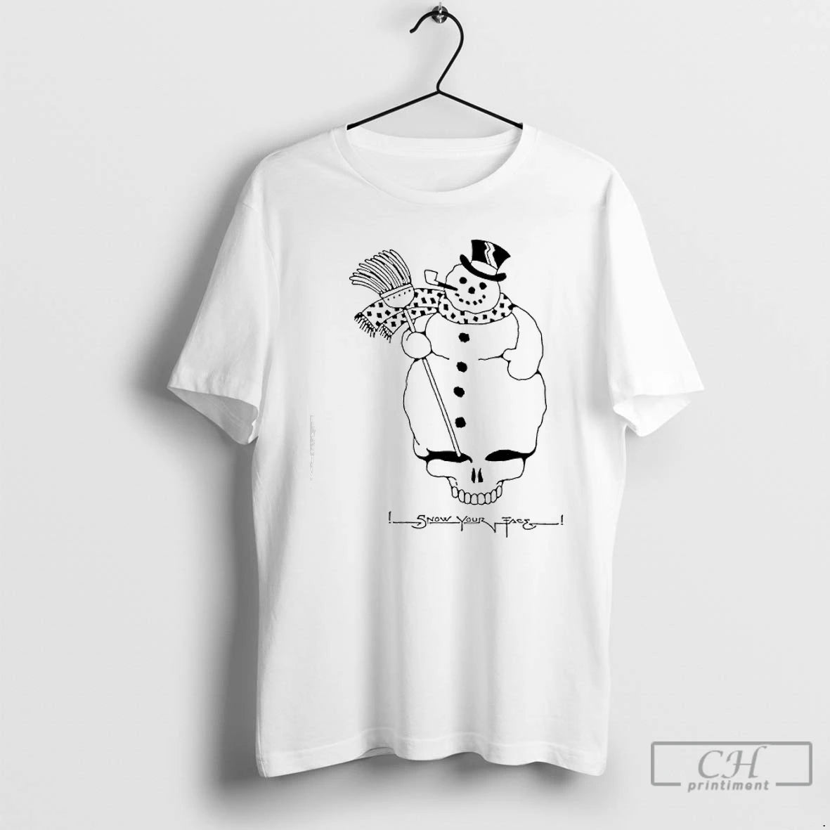 Classic Grateful Dead Snow Your Face Snowman With Skull T-Shirts, Hoodie, Sweatshirt | PureTeeCo.com