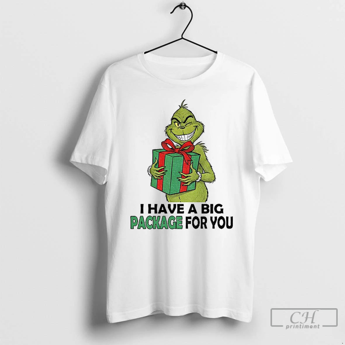 Classic Grinch Santa Holding Gift I Have A Big Package For You Christmas T Shirts Hoodie, Sweatshirt | PureTeeCo.com