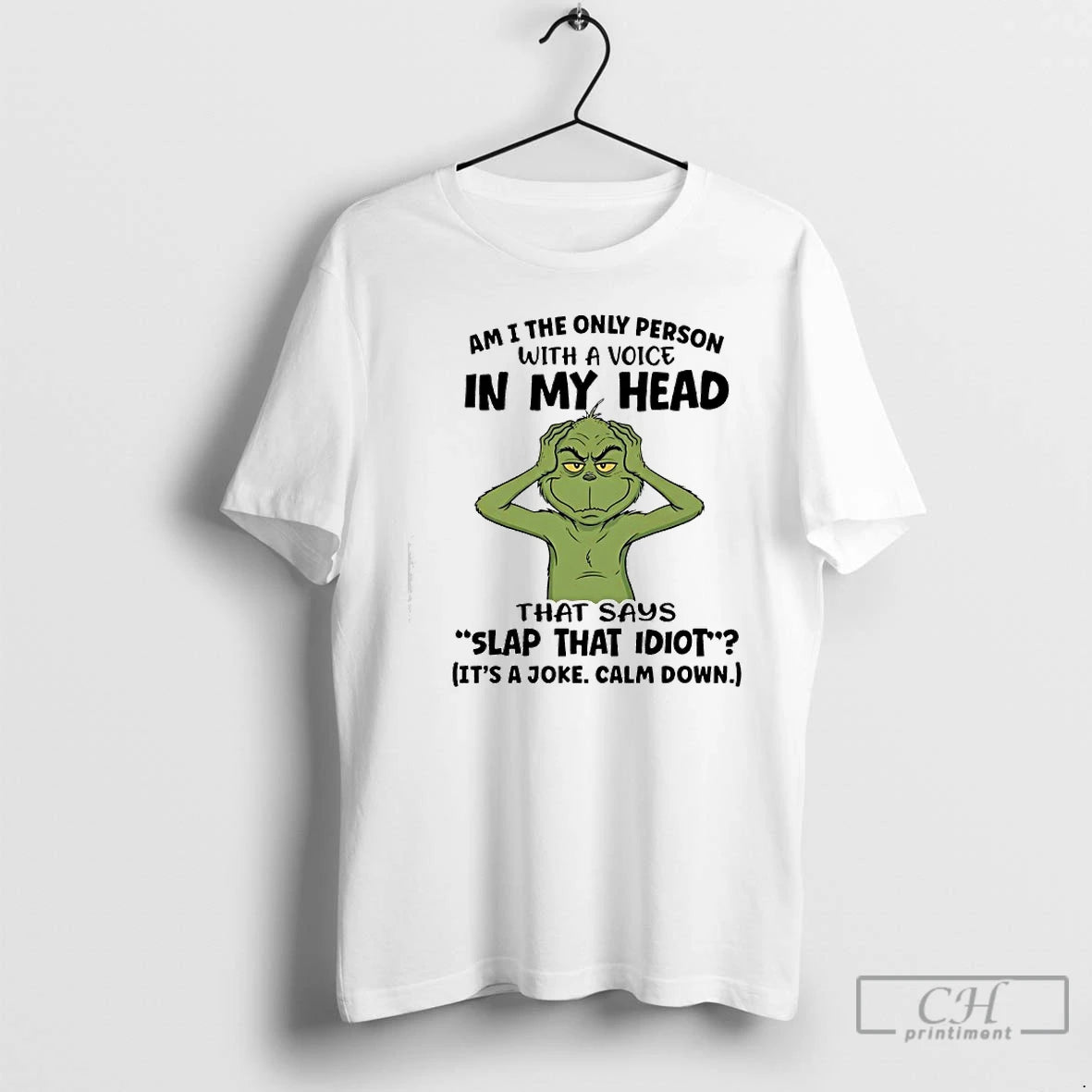 Classic Grinch Am I The Only Person With A Voice In My Head T Shirts Hoodie, Sweatshirt | PureTeeCo.com