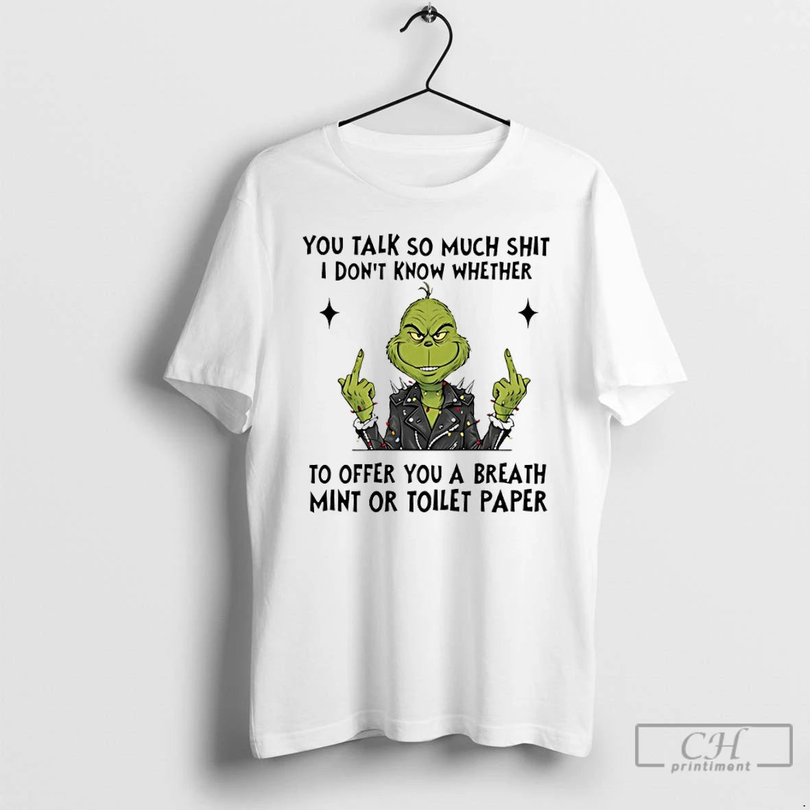 Classic Grinch Middle Finger You Talk So Much Shit I Dont Know Whether T Shirts Hoodie, Sweatshirt | PureTeeCo.com