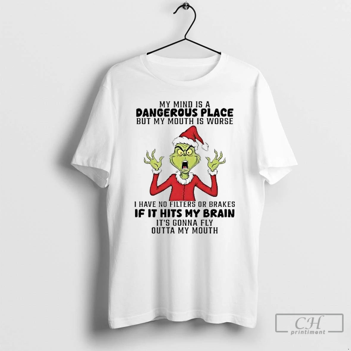 Classic Grinch My Mind Is A Dangerous Place But My Mouth Is Worse T Shirts Hoodie, Sweatshirt | PureTeeCo.com