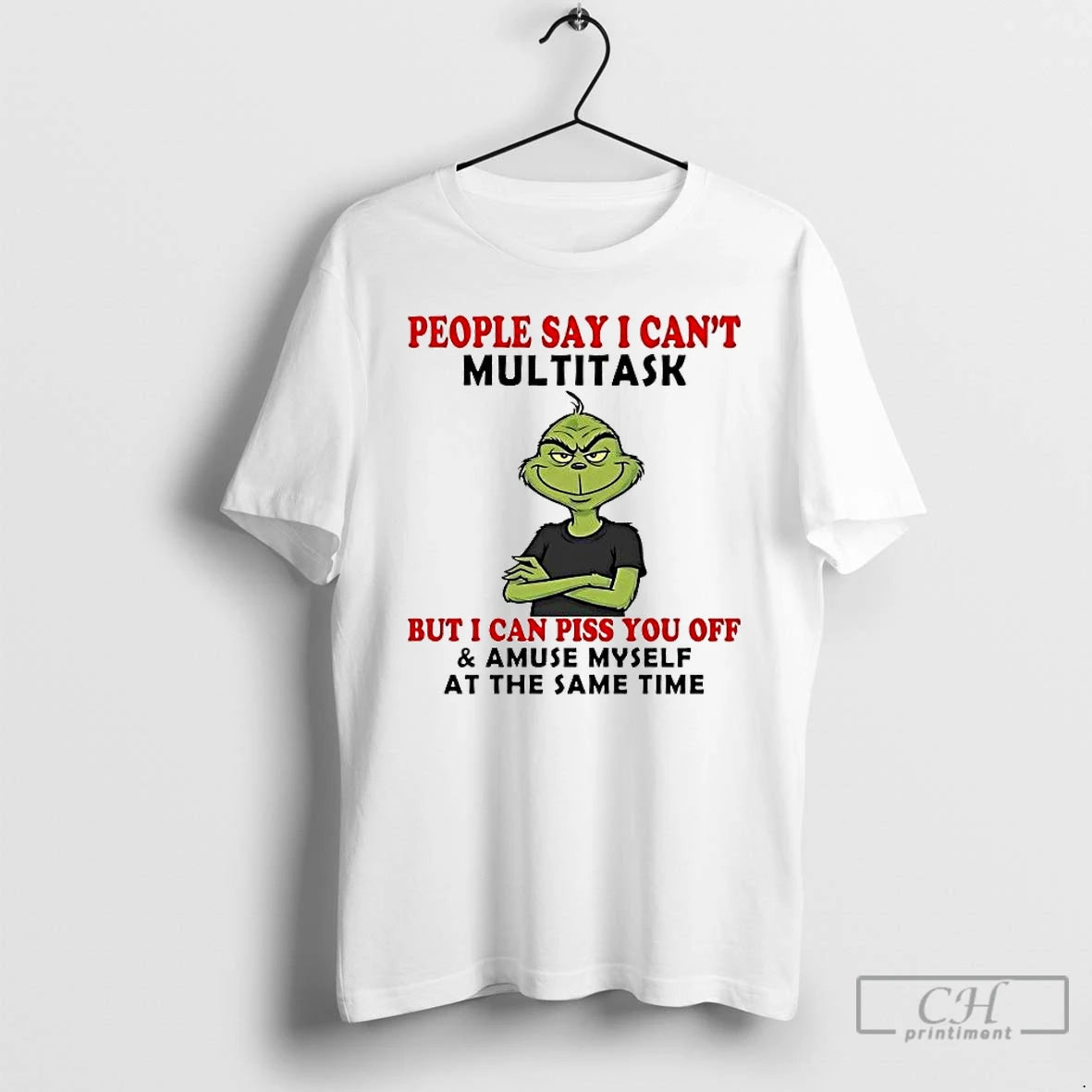 Classic Grinch People Say I Cant Multitask I Can Piss You Off Christmas T Shirts Hoodie, Sweatshirt | PureTeeCo.com