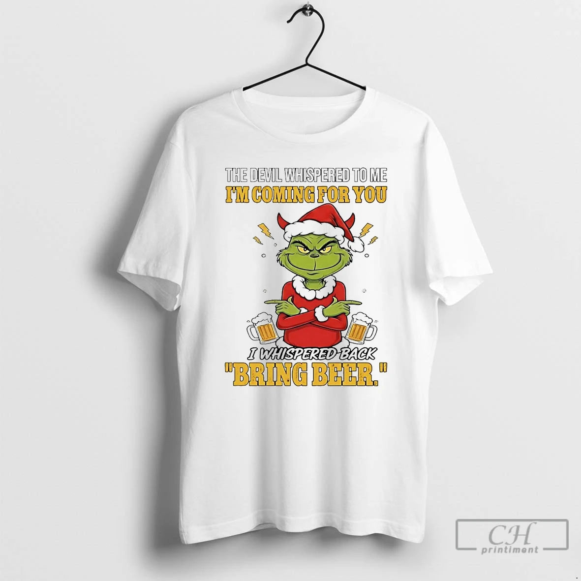 Classic Grinch The Devil Whispered To Me Im Coming For You Christmas T Shirts Sweater Hoodie, Sweatshirt | PureTeeCo.com