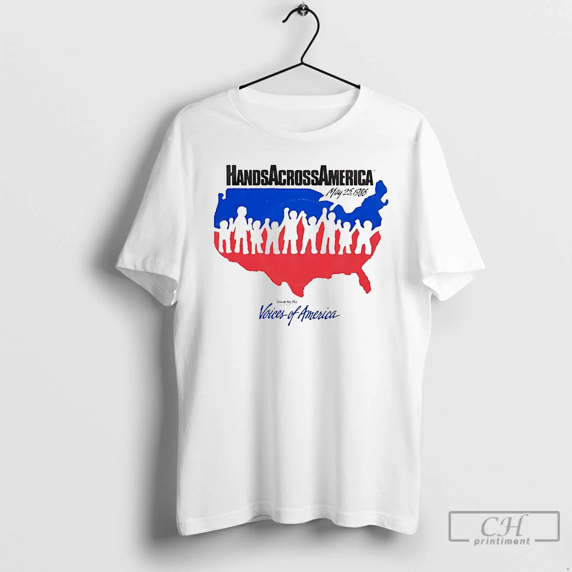Classic Hands Across America May 25 1986 Voices Of America T-Shirts, Hoodie, Sweatshirt | PureTeeCo.com