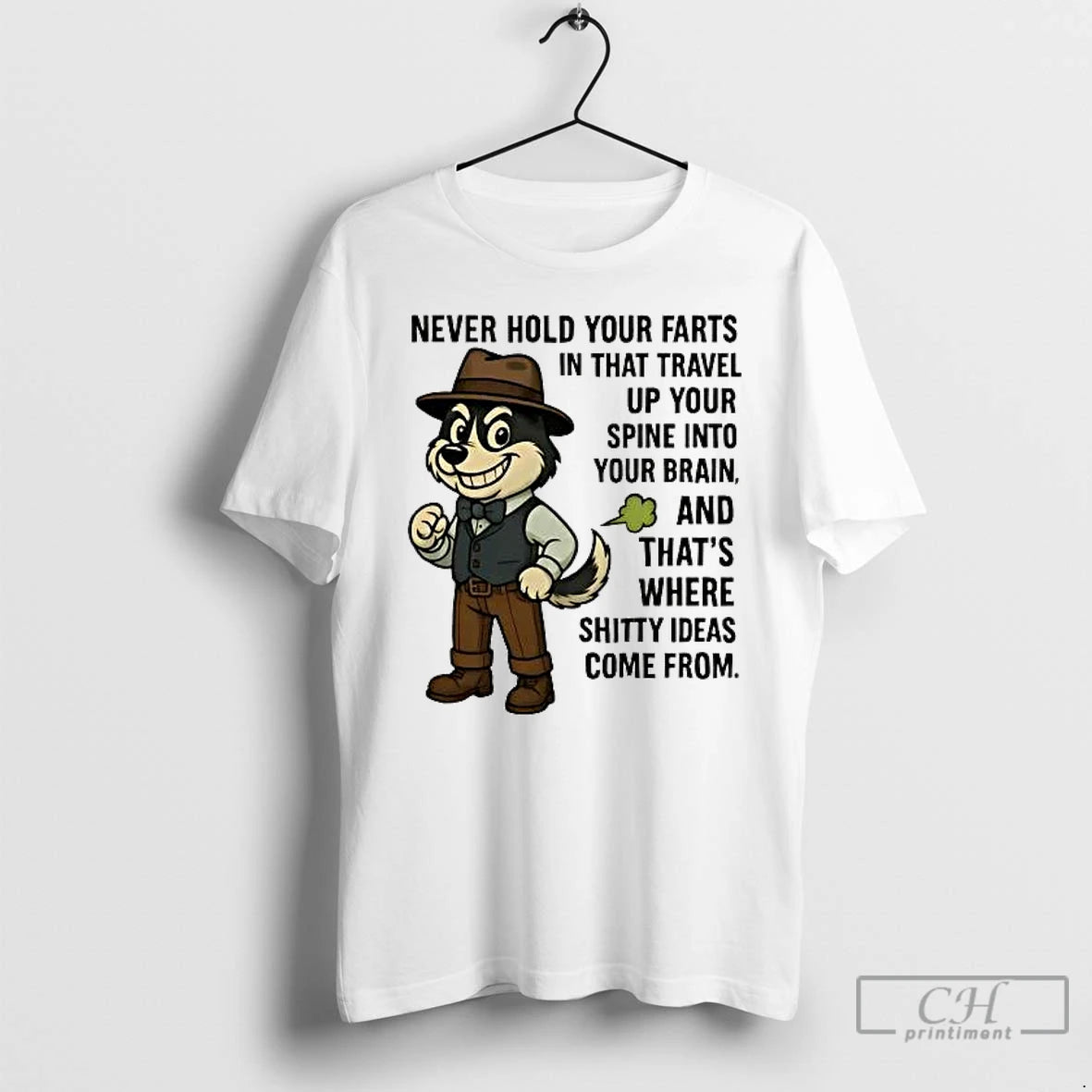 Classic Husky Never Hold Your Farts That Travel Up Your Spine Into Your Brain T-Shirts, Hoodie, Sweatshirt | PureTeeCo.com