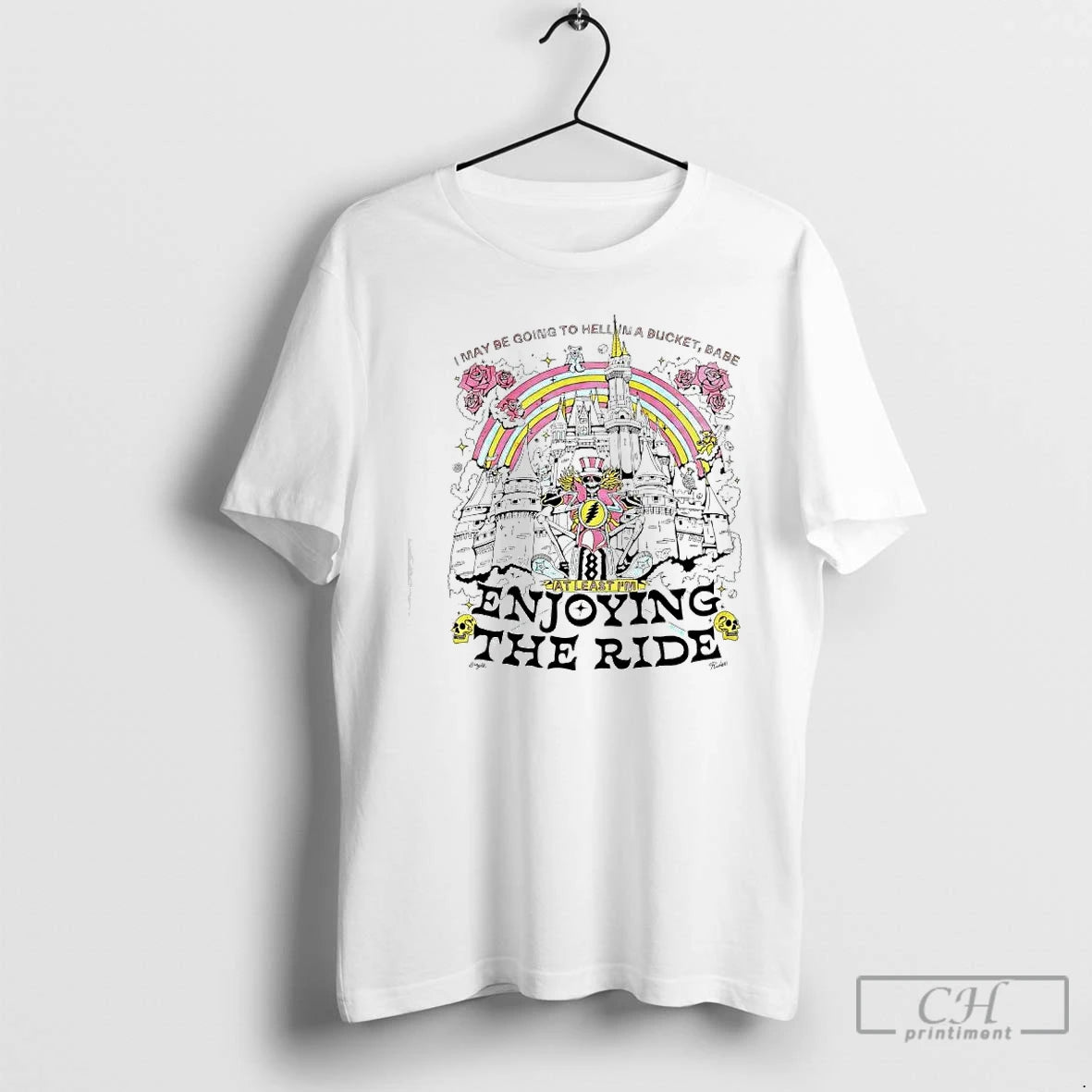 Classic I May Be Going To Hell In A Bucket Babe At Least Im Enjoying T-Shirts, Hoodie, Sweatshirt | PureTeeCo.com