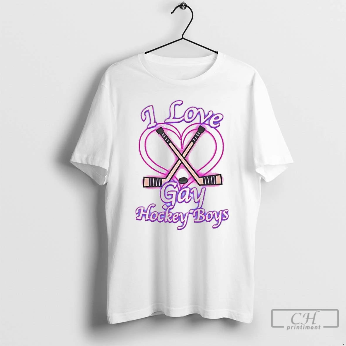 Classic I Love Gay Hockey Boys T-Shirts, Hoodie, Sweatshirt | PureTeeCo.com