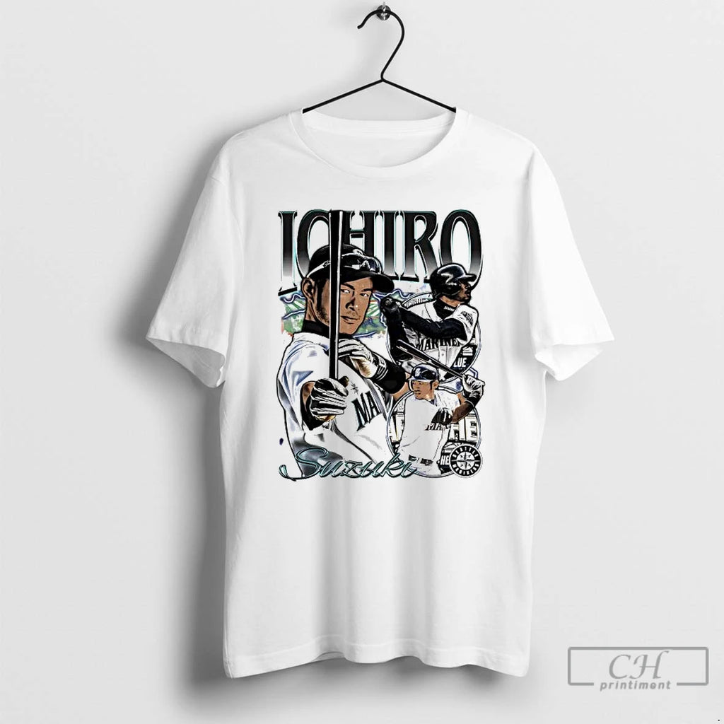Classic Ichiro Suzuki Seattle Mariners Picture Collage T-Shirts, Hoodie, Sweatshirt | PureTeeCo.com