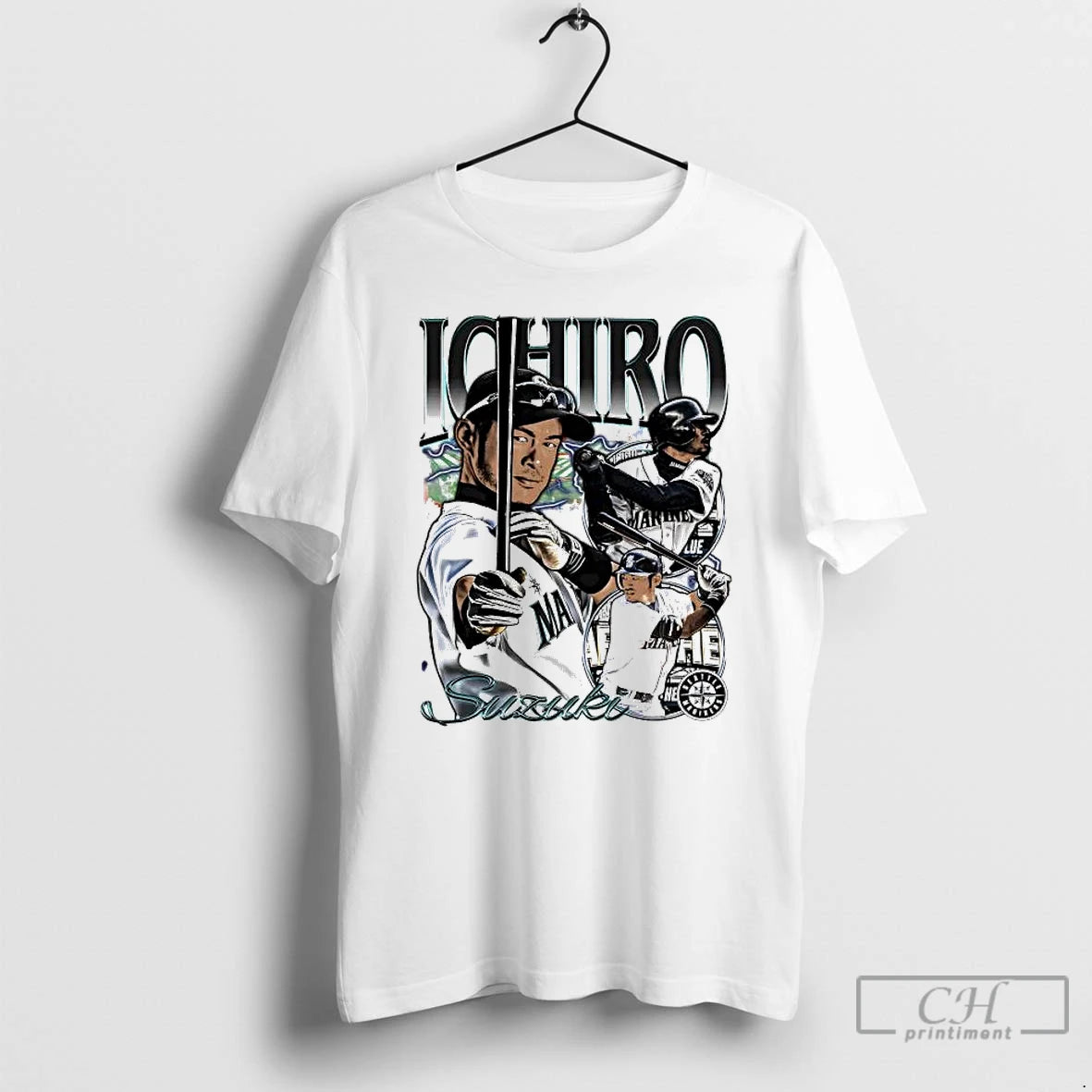 Classic Ichiro Suzuki Seattle Mariners Picture Collage T-Shirts, Hoodie, Sweatshirt | PureTeeCo.com